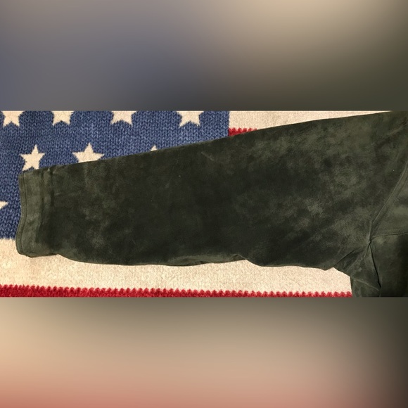 NWOT Vintage Womens Unisex ST JOHNS BAY GREEN OLIVE SUEDE Jacket 3XL Leather Rl - Picture 8 of 13